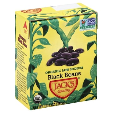 Jacks Quality Black Beans, Organic, Low Sodium