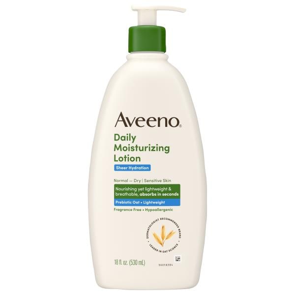 Aveeno Sheer Hydration Prebiotic Oat Fragrance Free Daily