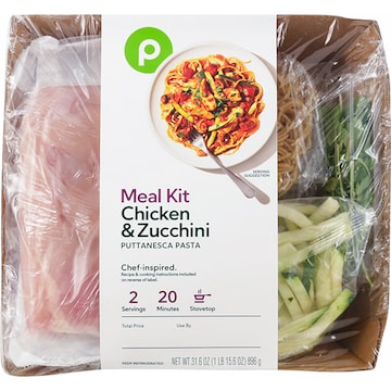 Publix Chicken and Zucchini Puttanesca Pasta, Meal Kit, Serves 2