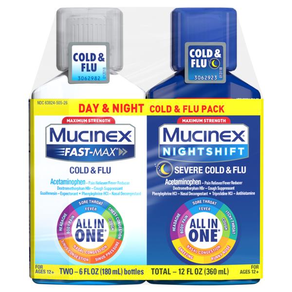 Mucinex Cold & Flu Pack, Maximum Strength, Day & Night Publix Super
