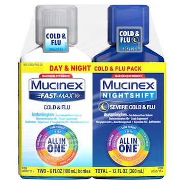MUCINEX® Fast-Max Cold & Flu Pack, Day & Night, Maximum Strength