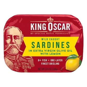 King Oscar Wild Caught Sardines in Extra Virgin Olive Oil with Lemon