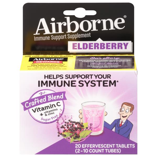 Airborne Vitamin C, Effervescent Tablets, Elderberry Publix Super Markets