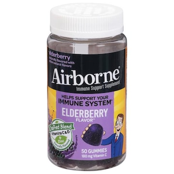 AIRBORNE® Immune Support Supplement, 180 mg, Gummies, Elderberry Flavor