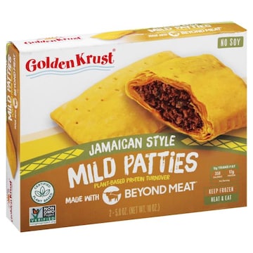 Golden Krust Turnover, Plant-Based Protein, Mild Patties, Jamaican Style