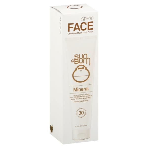 Sun Bum Sunscreen Face Lotion, Mineral, SPF 30 Publix Super Markets