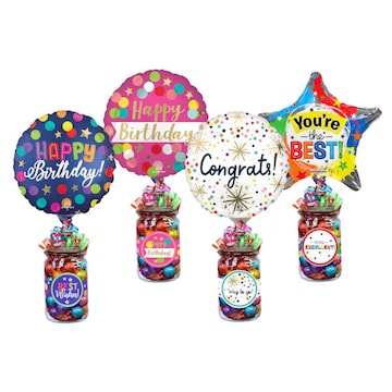 Aerial Bouquets Everyday Mason Jar with Hard Candy, Assortment