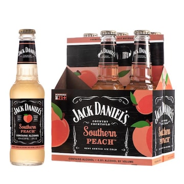 Jack Daniel'S Country Cocktail Malt Southern Peach Jack Daniel's Country Cocktails Southern Peach, 6 Pack, 10 fl oz Bottles