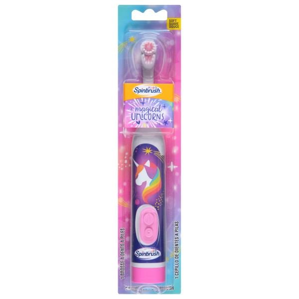 Spinbrush Kid's Powered Toothbrush, Magical Unicorns, Soft Publix