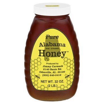 Pure Alabama Honey Honey, Wildflower, Raw-Strained