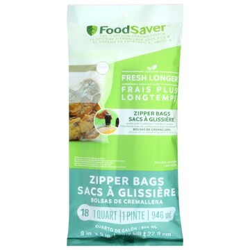 FoodSaver 1 Quart Zipper Bags