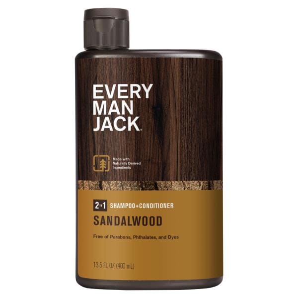 Every Man Jack Shampoo + Conditioner, Sandalwood, 2in1 Daily Publix