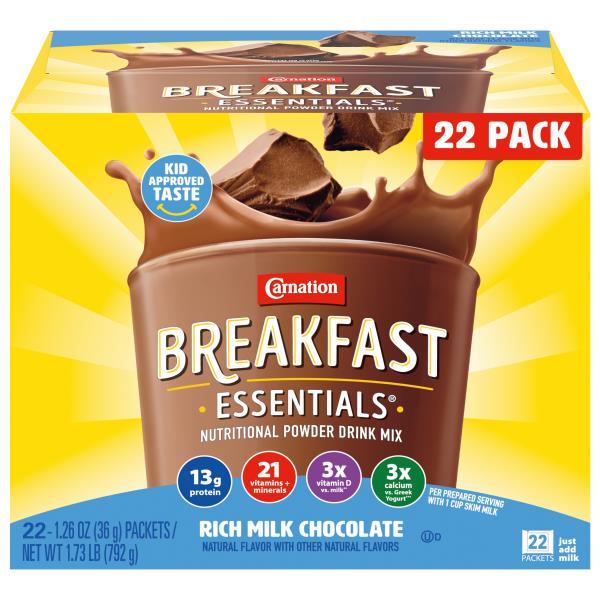 Carnation Breakfast Essentials Nutritional Drink Mix, Rich Milk Chocolate, Value Pack Publix