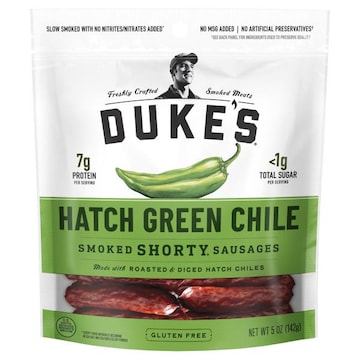 Duke's Smoked Shorty Sausages, Gluten Free, Hatch Green Chile