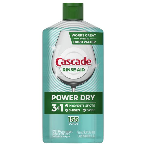 Cascade Power Dry Dishwasher Rinse Aid, 16 fl oz | Publix Super
