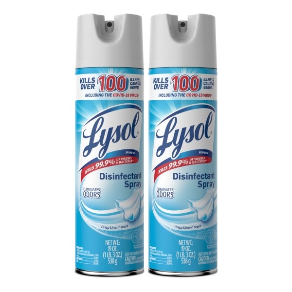 Lysol Lysol Disinfectant Spray Crisp Linen 2 Pack | Publix Super