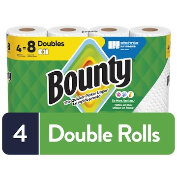 Bounty Paper Towels Select-A-Size, 4 Count