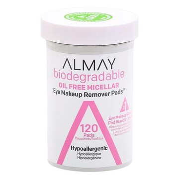 Almay Biodegradable Eye Makeup Remover Pads, Oil Free Micellar