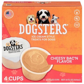 Dogsters Treats for Dogs, Ice Cream Style, Cheesy Bac'n Flavor
