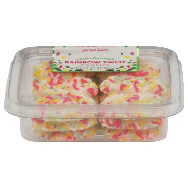 Cookie Crush Gourmet Bakery Cookies, Rainbow Twist, White Chocolate