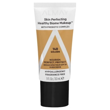 Almay Skin Perfecting Healthy Biome Makeup Sunscreen, Golden 140, Broad Spectrum SPF 25