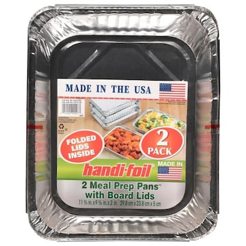 Handi-Foil Meal Prep Pans with Board Lids