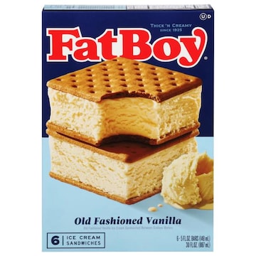 FatBoy Ice Cream Sandwiches, Old Fashioned Vanilla