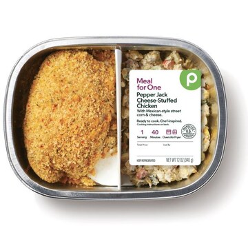Publix Pepper Jack Cheese-Stuffed Chicken, W/ Mexican-Style Street Corn & Cheese
