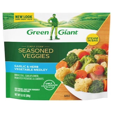 Green Giant Simply Steam Garlic & Herb Vegetable Medley with Dash Salt-Free Seasoning