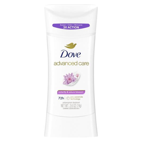 Dove Advanced Care Antiperspirant Deodorant Stick Waterlily