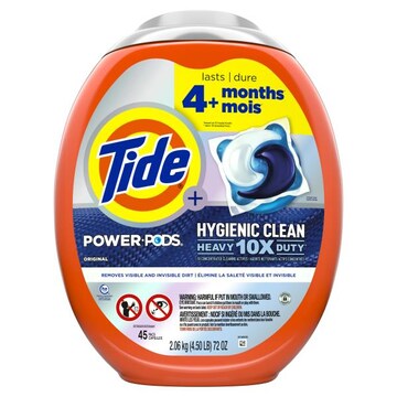 Tide Power PODS Laundry Detergent Pacs, Original, 45 Ct.
