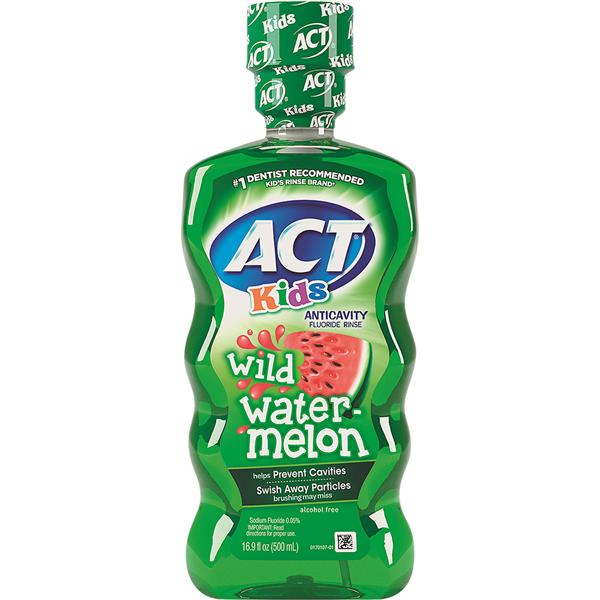 ACT Kids Rinse, Sugar & Alcohol Free, Fluoride, Anticavity, Wild