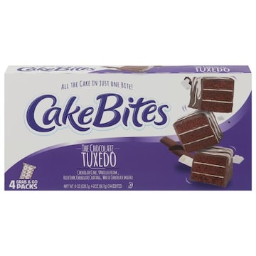 Cakebites Tuxedo, The Chocolate, Grab & Go, 4 Packs