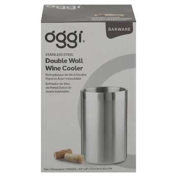 Oggi Wine Cooler, Double Wall, Stainless Steel