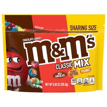 M&M's Chocolate Candies, Milk Chocolate/Peanut Butter/Peanut, Classic Mix, Sharing Size