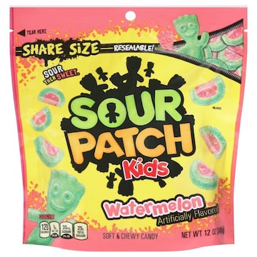 Sour Patch Kids Candy, Soft & Chewy, Watermelon, Share Size