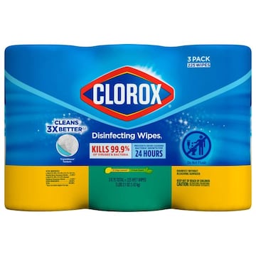 Clorox Disinfecting Wipes, Crisp Lemon/Fresh Scent, 3 Pack