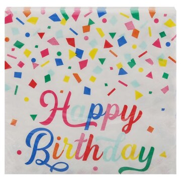 Unique Napkins, Colorful Confetti Birthday, 2 Ply