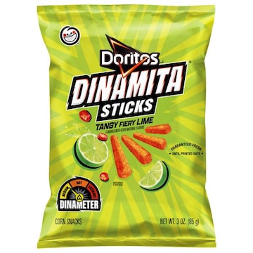 Doritos Dinamita Corn Snacks, Tangy Fiery Lime, Sticks