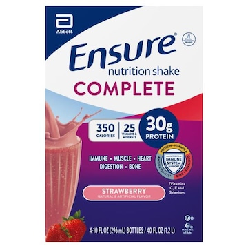 Ensure Complete Nutrition Shake, Strawberry, 4 Pack