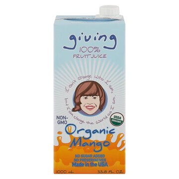 Giving 100% Fruit Juice, Organic, Mango