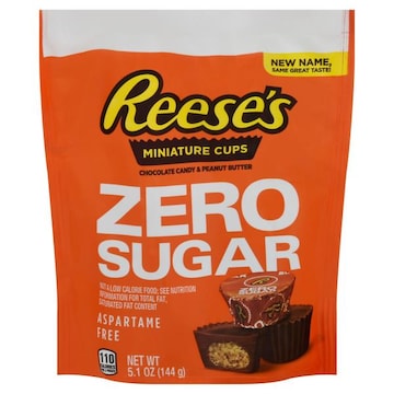 Reese's Puffs Chocolate Candy & Peanut Butter, Zero Sugar, Miniature Cups