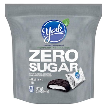 York Peppermint Patties, Zero Sugar, Chocolate Candy Covered