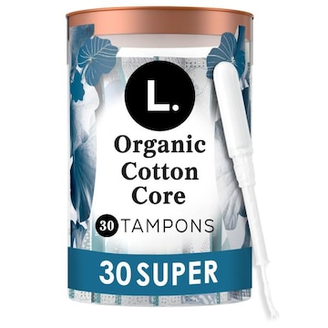 L. Organic Cotton Tampons Super Absorbency, 30 CT
