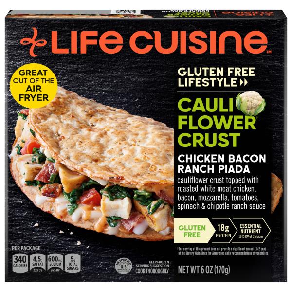 Life Cuisine Chicken Bacon Ranch Piada, Cauliflower Crust, Gluten Free