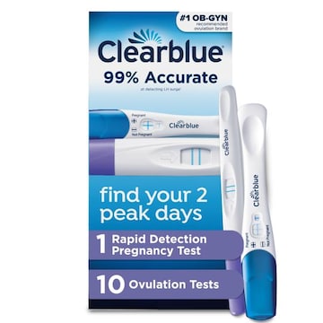 Clearblue Easy Ovulation Kit, 10 Ovulation Tests, 1 Pregnancy Test