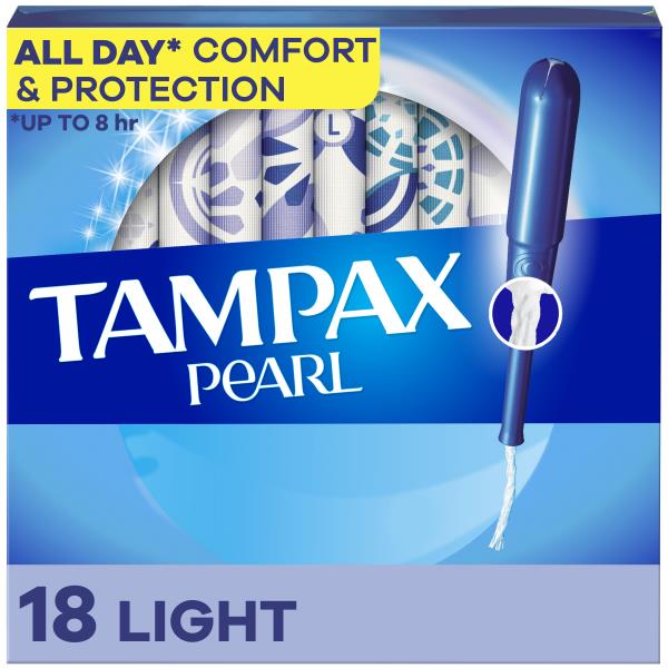 Tampax Pearl Tampons with LeakGuard Braid, Light, 18 Ct | Publix
