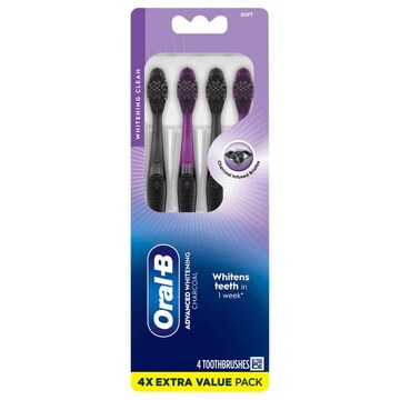 Oral-B Soft Advanced Whitening Charcoal Toothbrushes Extra Value Pack