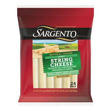 Sargento Sargento® Reduced Fat Low Moisture Part-Skim Mozzarella Natural Cheese Light String Cheese Snacks, 24-Count