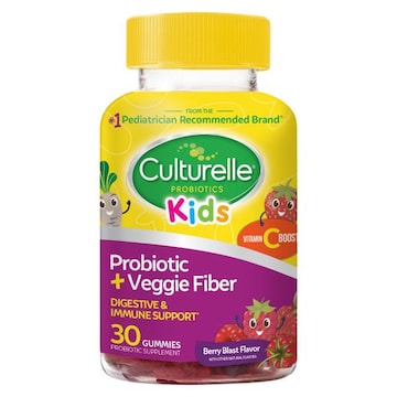 Culturelle Kids Berry Blast Flavor Gummies Probiotic + Veggie Fiber Probiotic